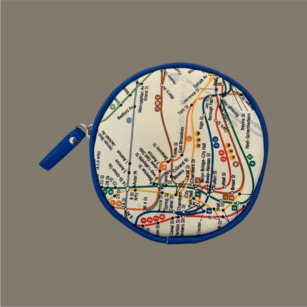 Vintage NYC Subway Map Coin Purse / Cosmetic Pouch – Brooklyn & Manhattan